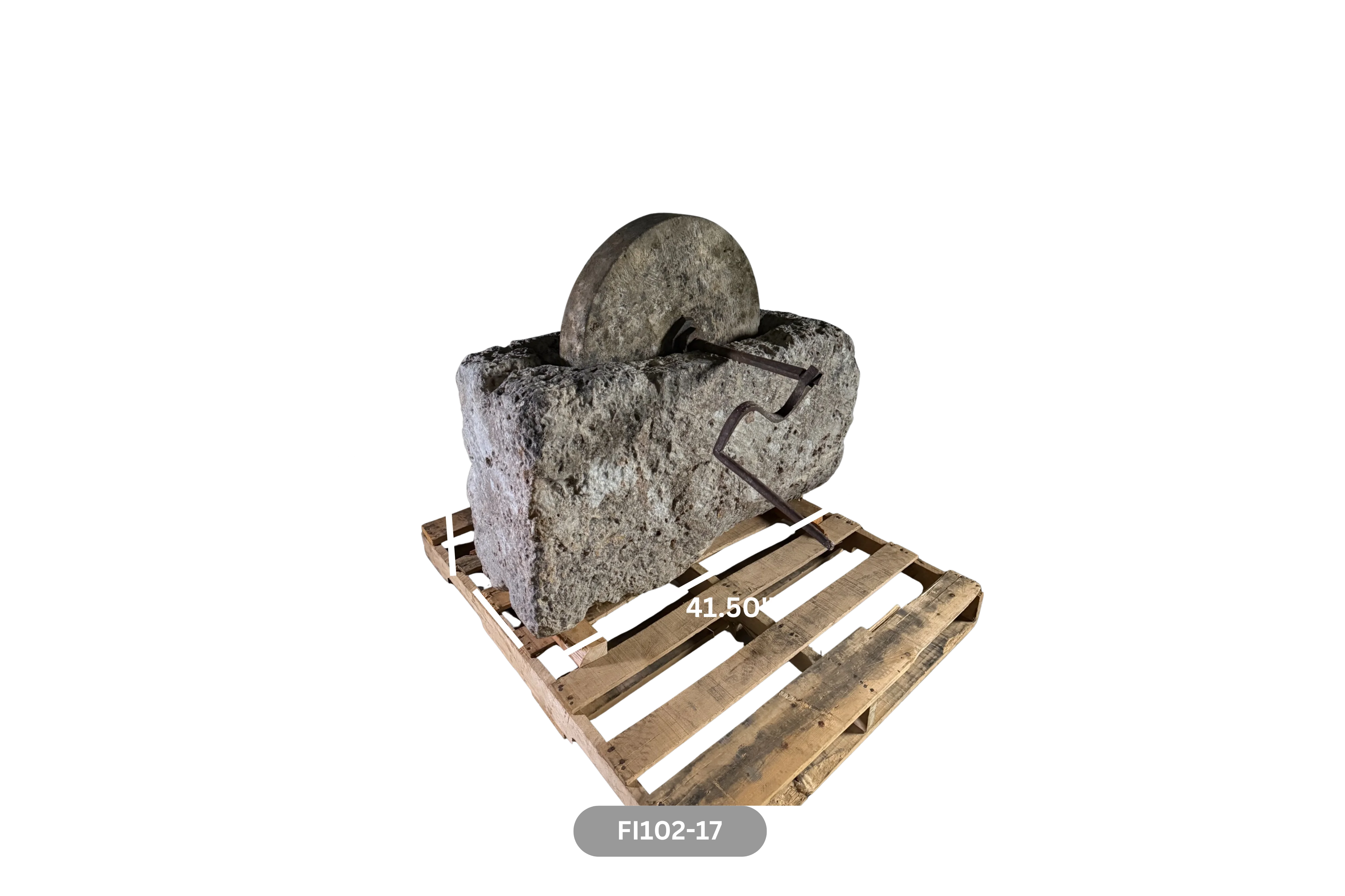 French Antique 19th Century Limestone Mill - Image 5